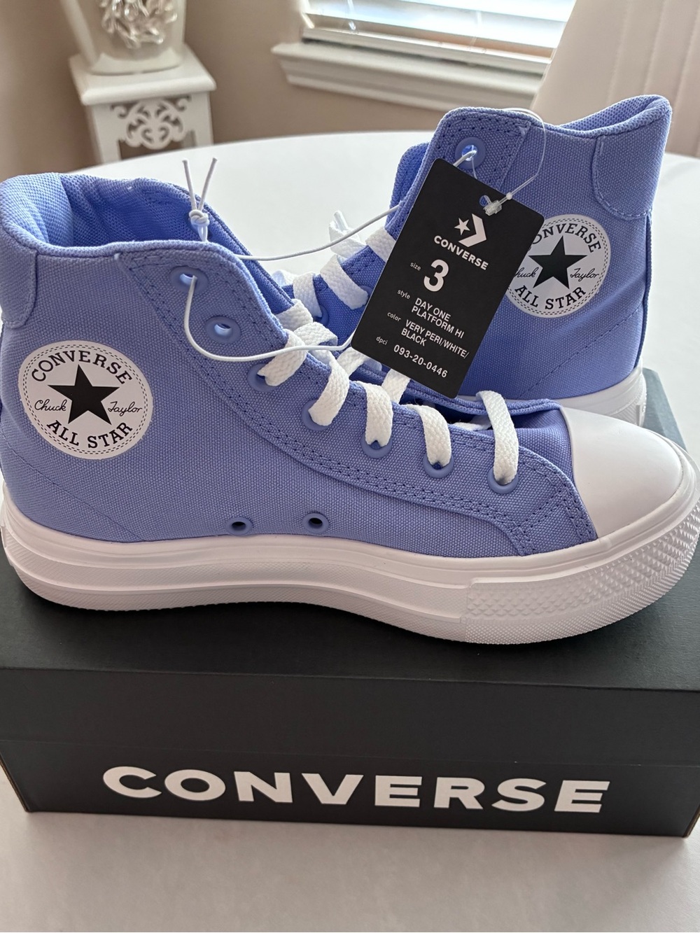 Converse Kids High Top Sneakers - Lavender/White